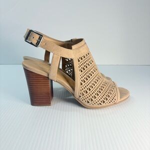 Franco Sarto New with Box Makala Mocha Tan Cutout Heels Sz10 Boho-chic Neutral